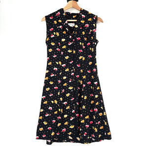 Vintage 90s J.D Stone Mini Shirt Dress Size 4P Floral Cottagecore Retro Y2K Boho